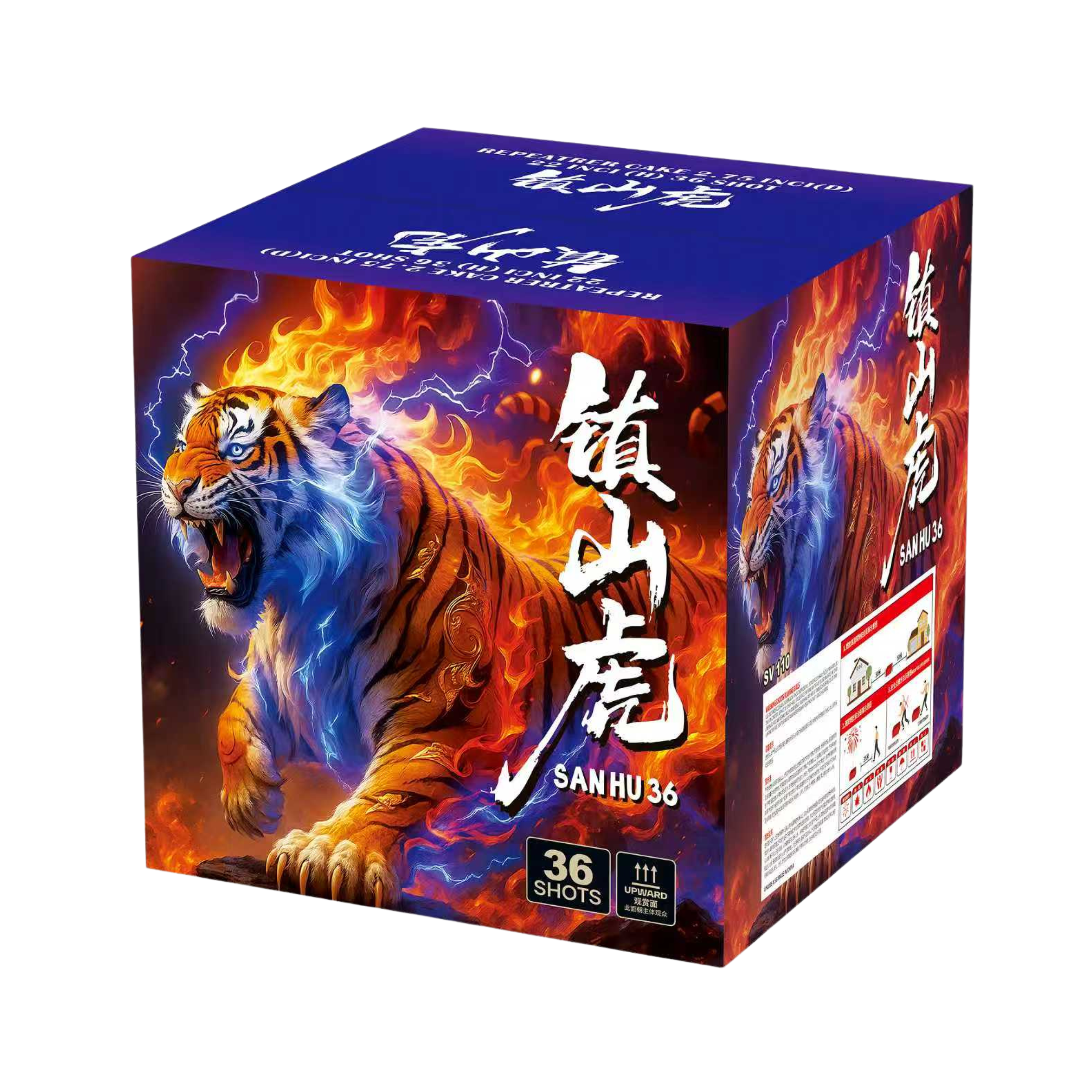 SV110) 2''36 O Shot - 镇山虎36 (带尾+环) – KLM Fireworks